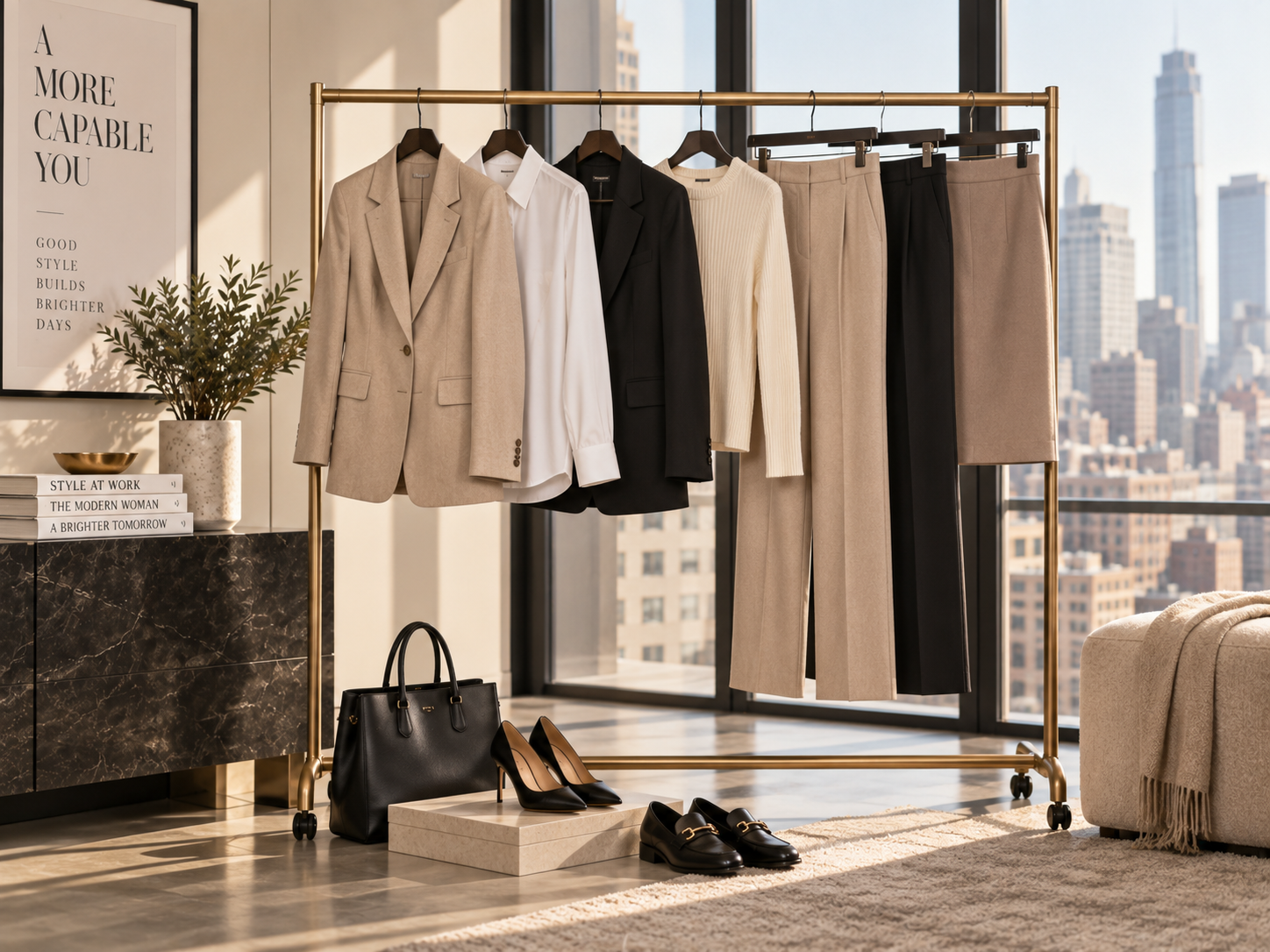 Guarda-roupa cápsula feminino para o escritório
